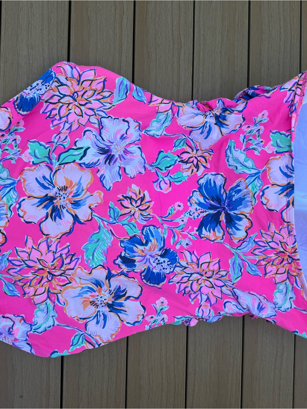 Lilly Pulitzer Flamenco One-piece swimsuit in Pink Isle Last Bud Not Least. 14 - Picture 6 of 6